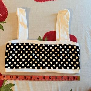 Morgan de Toi Black and White Polka Dot Top